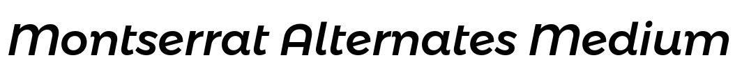 Montserrat Alternates Medium Font Image