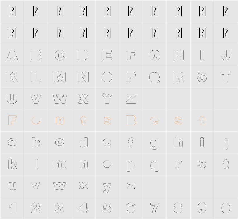 Fine Homage Character Map