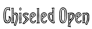 Chiseled Open Font Image