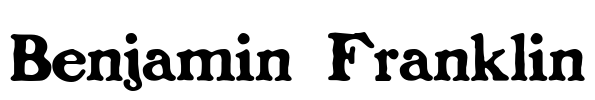 Benjamin Franklin Font Image