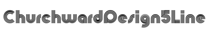 ChurchwardDesign5Line Font Image