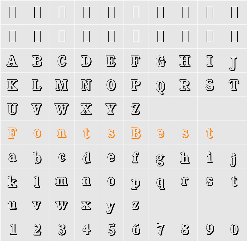 DanielBeckerShadow Character Map