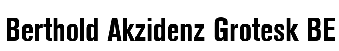 Berthold Akzidenz Grotesk BE