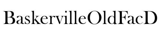 BaskervilleOldFacD Font Image