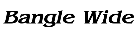 Bangle Wide Font Image