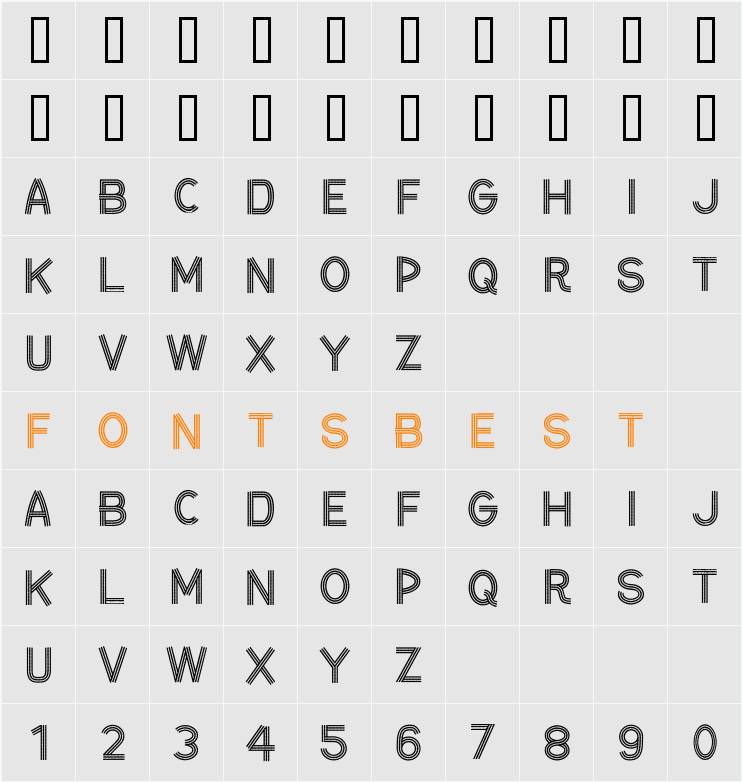 CF Ceinture Flechee Character Map