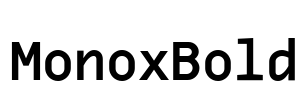 MonoxBold Font Image