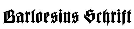 Barloesius Schrift Font Image