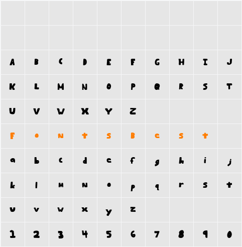 Beans Plain Character Map