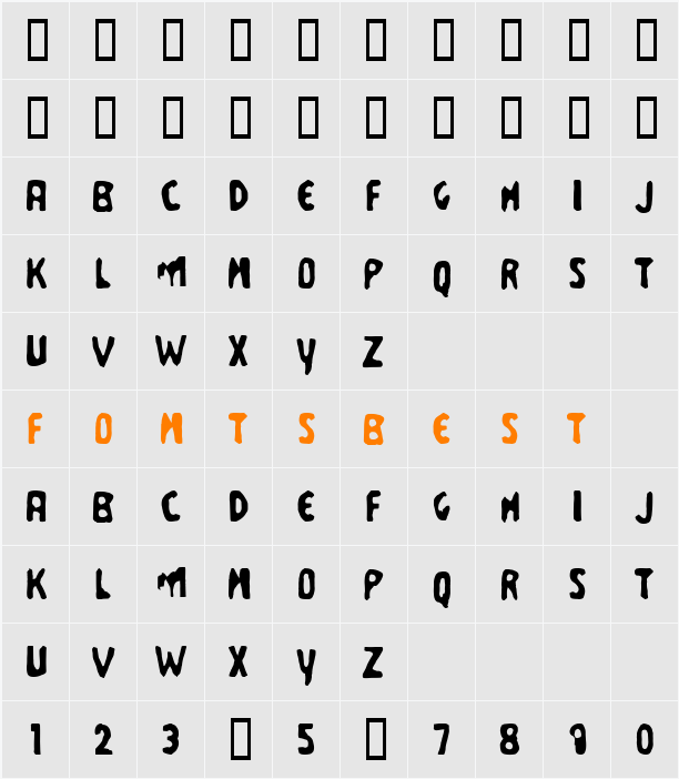 Business Suit Character Map