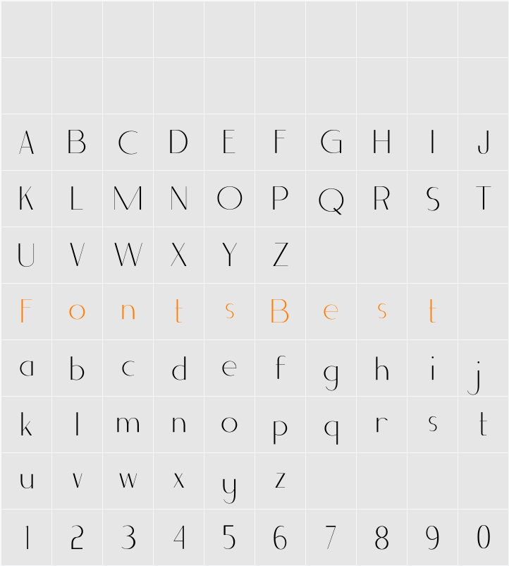 Avoda Character Map