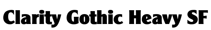 Clarity Gothic Heavy SF Font Image