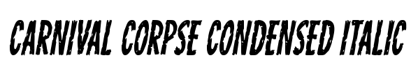 Carnival Corpse Condensed Italic Font Image