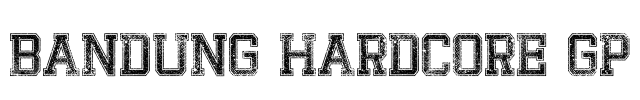 Bandung Hardcore GP Font Image