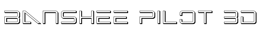 Banshee Pilot 3D Font Image