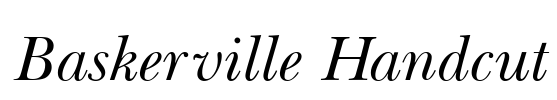 Baskerville Handcut Font Image