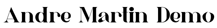 Andre Martin Demo Font Image