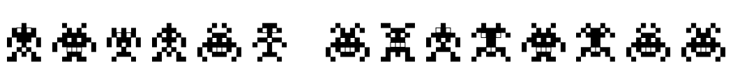 Binary Soldiers Font Image