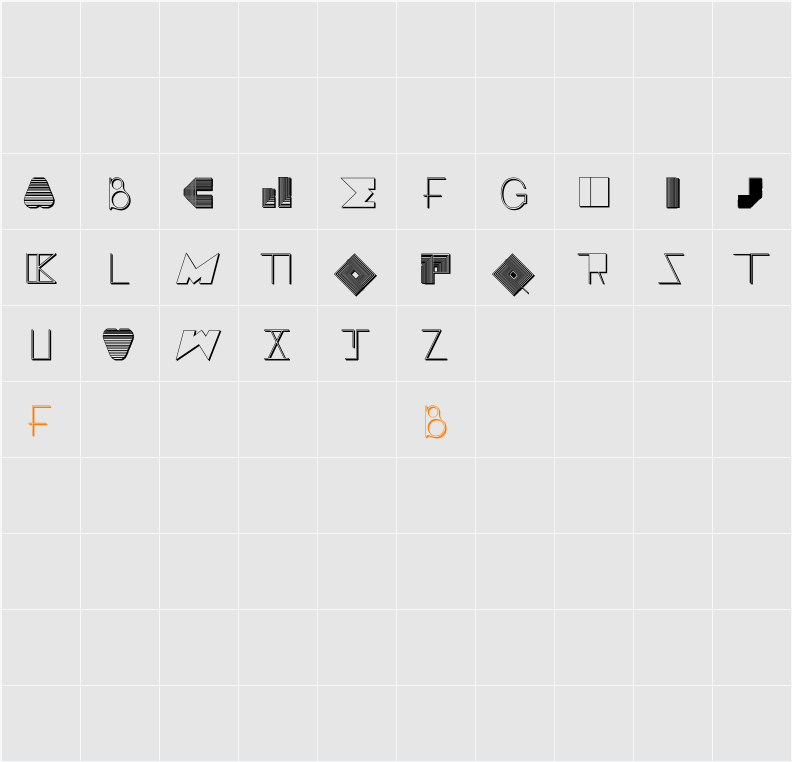 BOSS M  Character Map