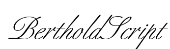 BertholdScript Font Image