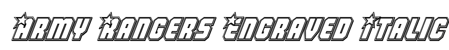 Army Rangers Engraved Italic