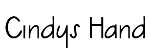 Cindys Hand Font Image