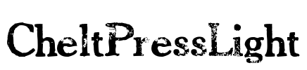 CheltPressLight Font Image