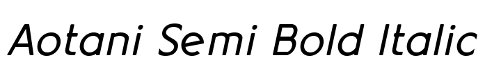 Aotani Semi Bold Italic