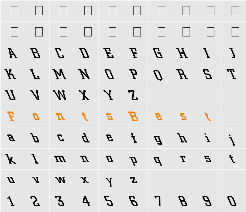 City-Medium Extreme Lefty Character Map