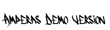 Amperas Demo Version Font Image