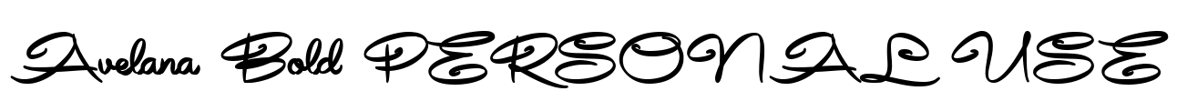 Avelana Bold PERSONAL USE Font Image