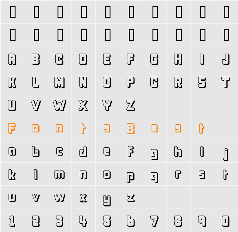 Bonk Offset Character Map