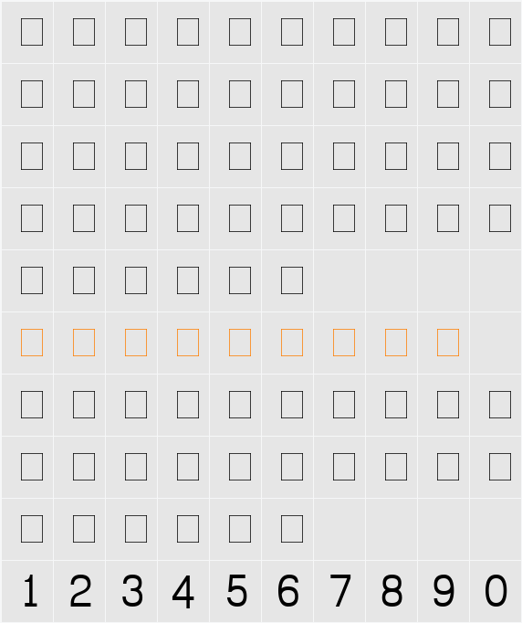 Moul Pali Character Map