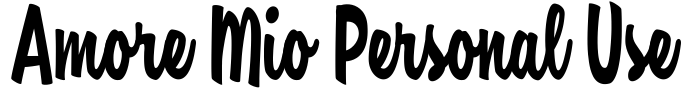 Amore Mio Personal Use Font Image