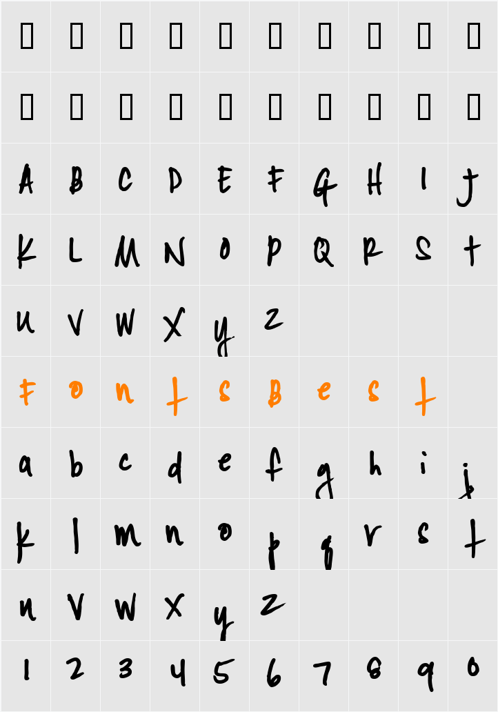 CinahandAlternate Character Map
