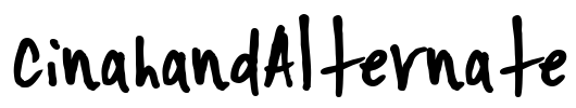 CinahandAlternate Font Image