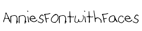 AnniesFontwithFaces Font Image
