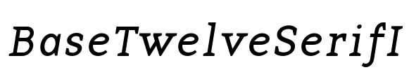 BaseTwelveSerifI Font Image