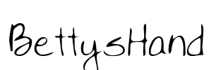 BettysHand Font Image