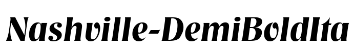 Nashville-DemiBoldIta Font Image