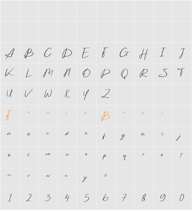 Barristar Demo Version Character Map