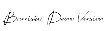 Barristar Demo Version Font Image
