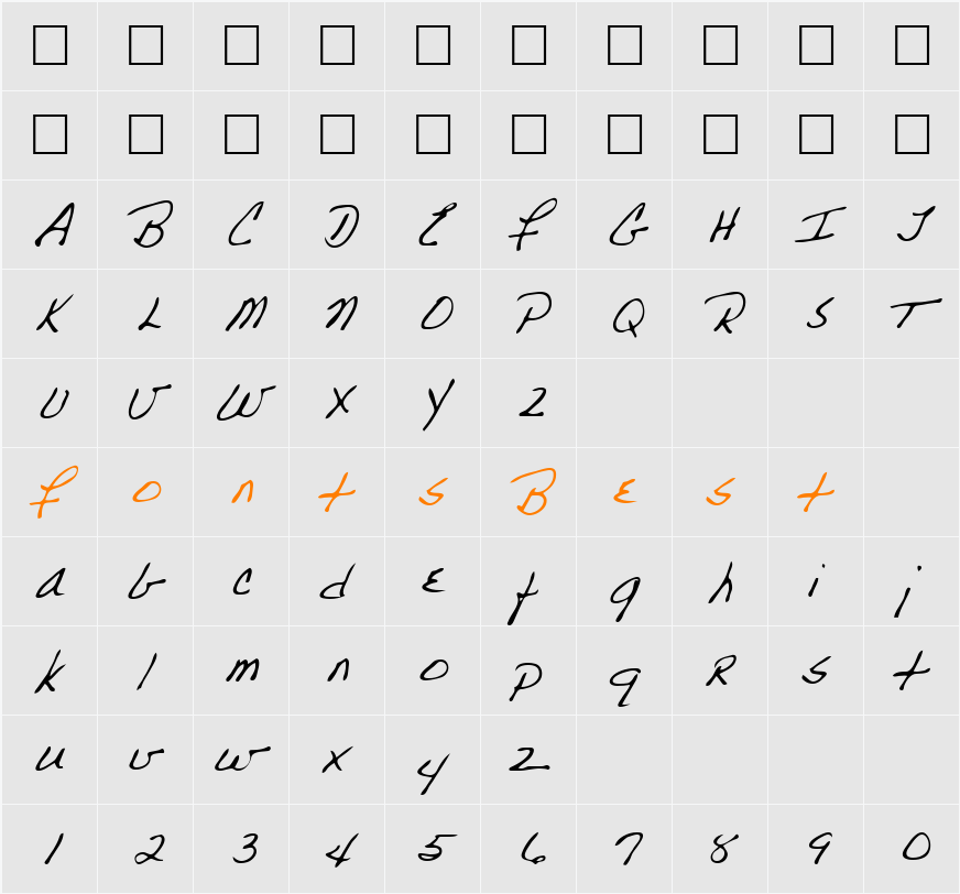 Charles Character Map