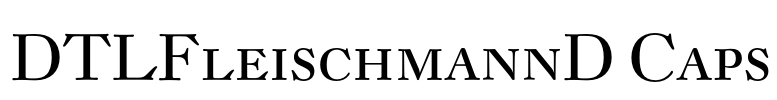 DTLFleischmannD Caps Font Image