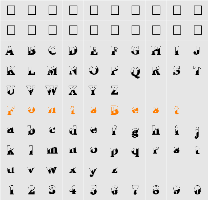 Chromalloy Character Map
