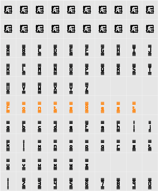 Bandwidth (BRK) Character Map