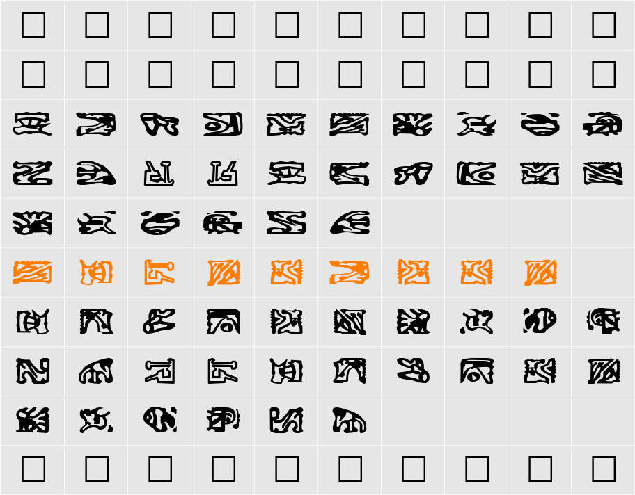 StarTrek Bajoran Ideogram Character Map