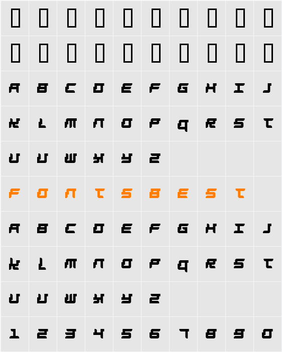 Barbarella Character Map