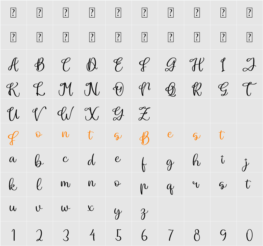 Bulgaria Emilton Character Map