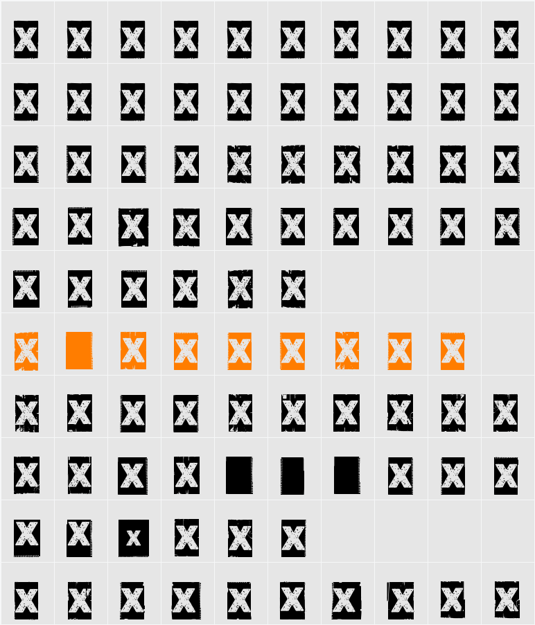Corner Dark Just X Character Map